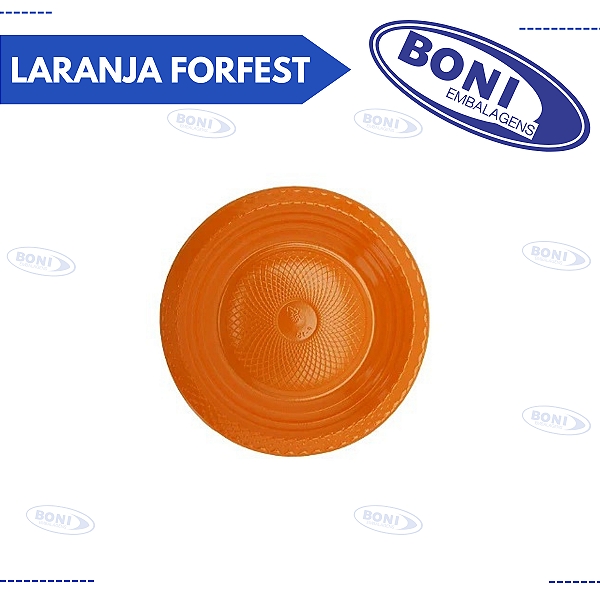 PRATO 18 CM C/10 LARANJA FORFEST