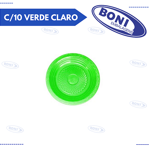 PRATO 18 CM C/10 VERDE CLARO FORFEST