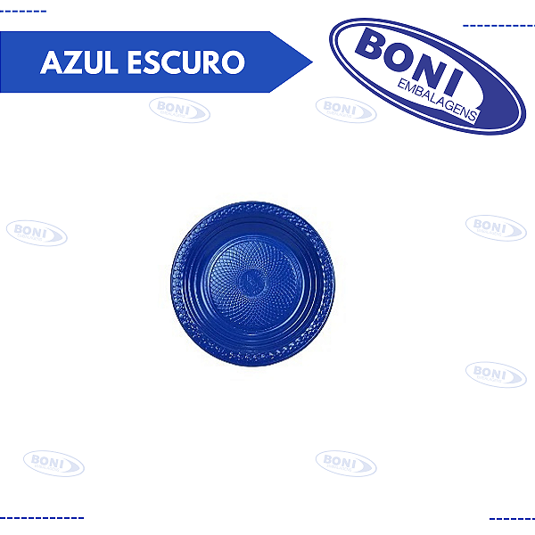 PRATO 18 CM C/10 AZUL ESCURO FORFEST
