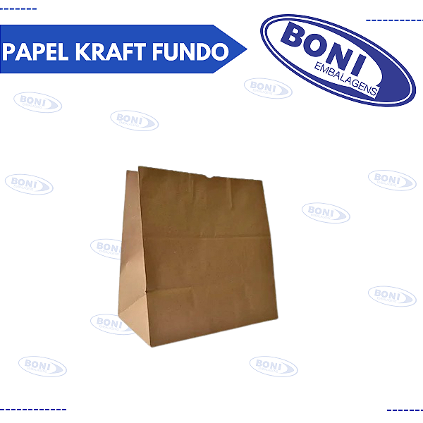SACO DE PAPEL KRAFT FUNDO LARGO 90x50  L 29 x A 39 x C 14,5