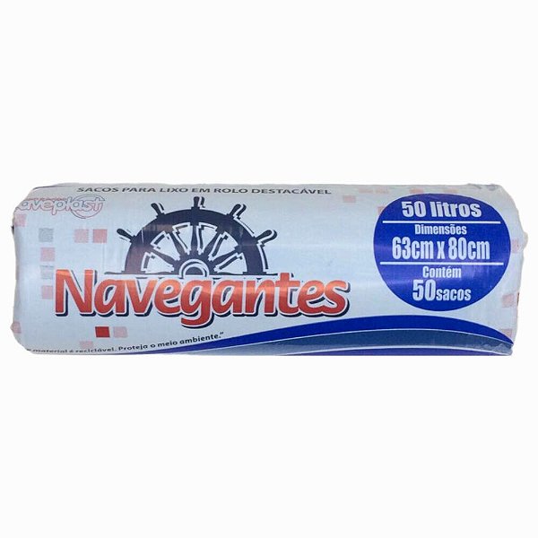 SACO LIXO ALMOFADA NAVEGANTES 50 lt C/10