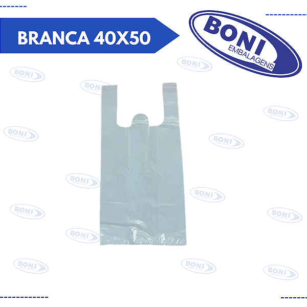 SACOLA BRANCA 40X50
