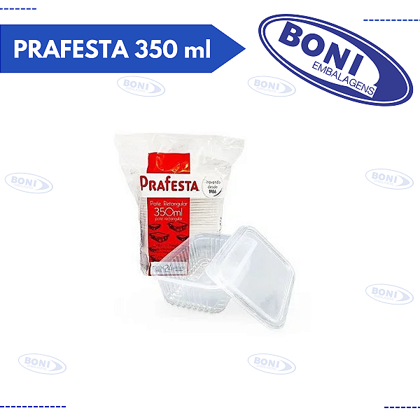 POTE RETANGULAR PRAFESTA 350 ml C/24
