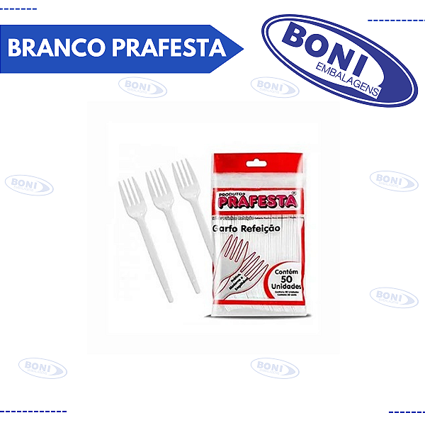 GARFO REFEIÇÃO PREMIUM BRANCO PRAFESTA C/50