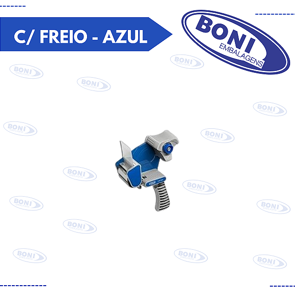 APLICADOR DE FITA ADESIVA MANUAL C/ FREIO - AZUL