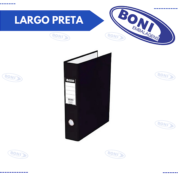 PASTA AZ A4 LOMBO LARGO PRETA