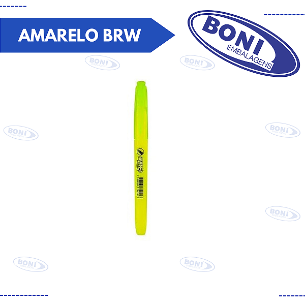 MARCA TEXTO FLUORESCENTE AMARELO BRW