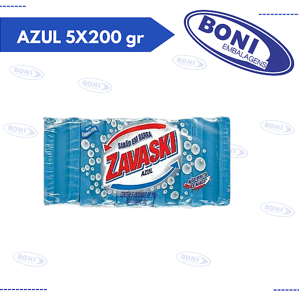 SABÃO ZAVASKI AZUL 5X200 gr
