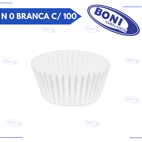 FORMA CUPCAKE N 0 BRANCA C/ 100