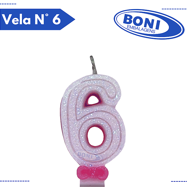 VELA SUPER N DUPLA ROSA N 6