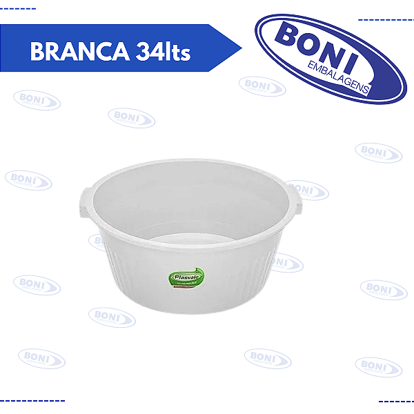BACIA BRANCA 34lts REF: 355