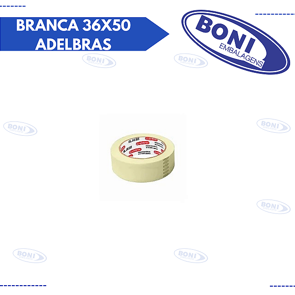 FITA CREPE BRANCA 36X50 ADELBRAS