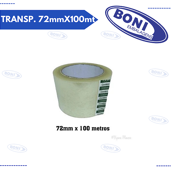 FITA ADESIVA TRANSP. 72mmX100mt