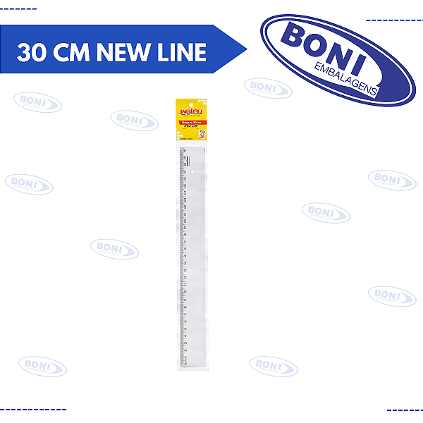 RÉGUA 30 CM NEW LINE CRISTAL