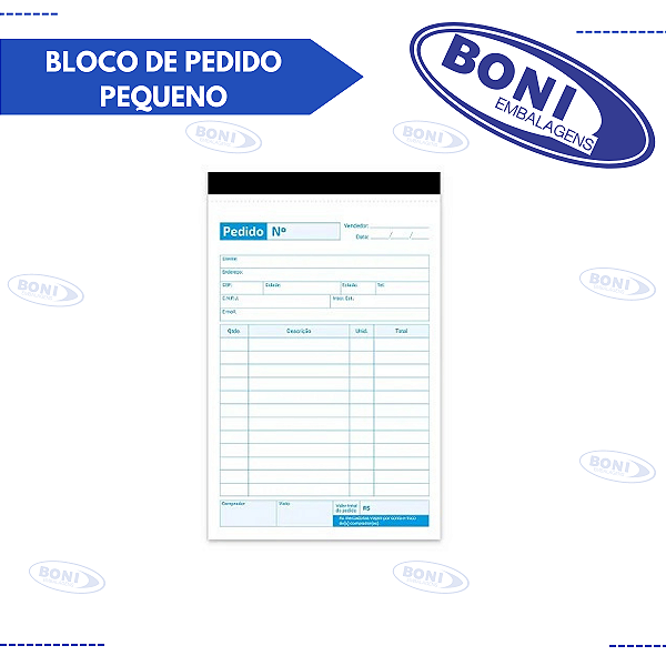 BLOCO DE PEDIDO PEQUENO 1 VIA
