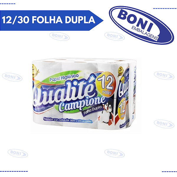 PAPEL HIGIÊNICO QUALITE 12/30 FOLHA DUPLA