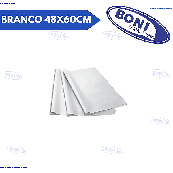 PAPEL SEDA BRANCO 48X60CM 20G