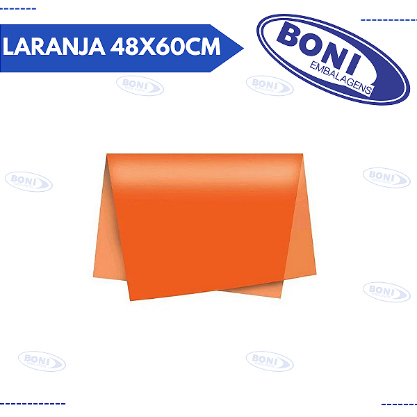 PAPEL SEDA LARANJA 48X60CM 20G