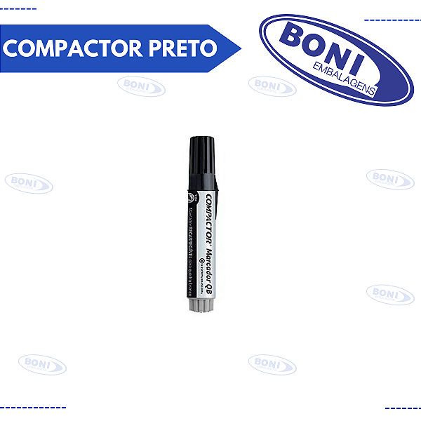 MARCADOR QUADRO BRANCO COMPACTOR PRETO