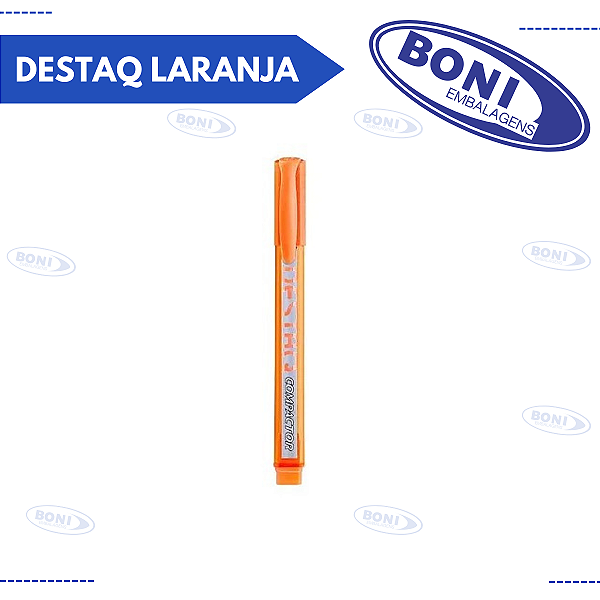 MARCA TEXTO COMPACTOR DESTAQ LARANJA
