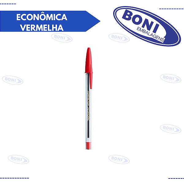 CANETA ECONÔMICA VERMELHA COMPACTOR