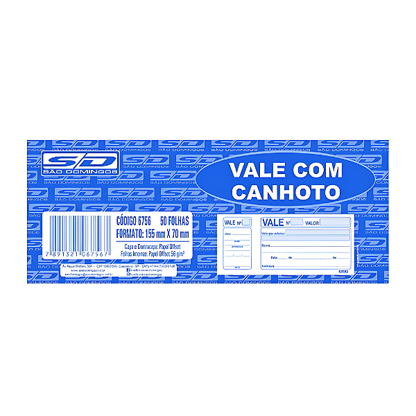VALE COM CANHOTO 50 FL