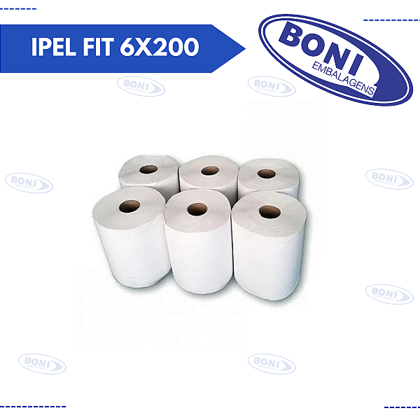 PAPEL TOALHA BOBINA IPEL FIT 6X200 20 gr