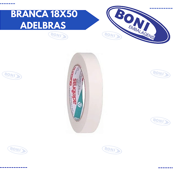 FITA CREPE BRANCA 18X50 ADELBRAS