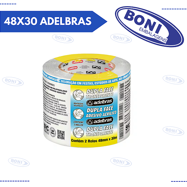 FITA DUPLA FACE 48X30 ADELBRAS