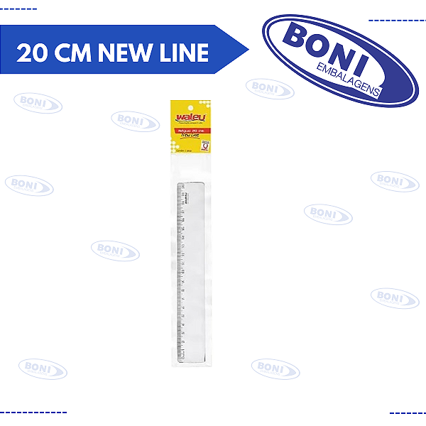 RÉGUA 20 CM NEW LINE CRISTAL