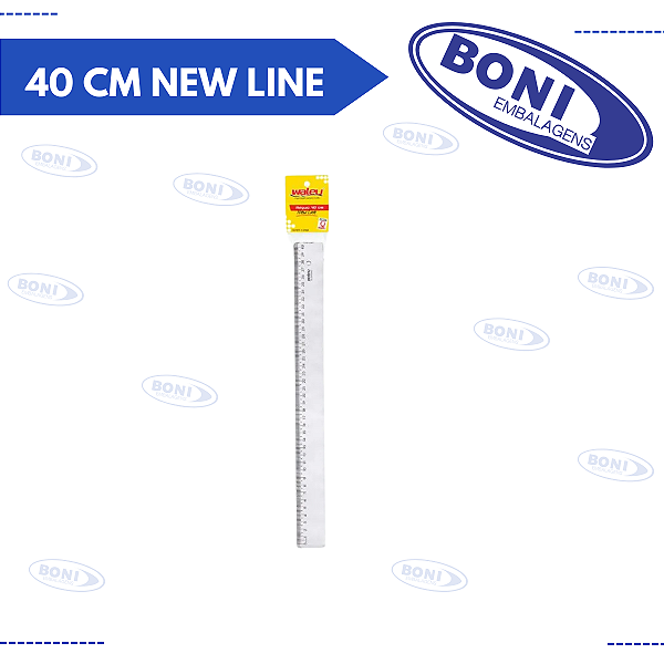 RÉGUA 40 CM NEW LINE CRISTAL