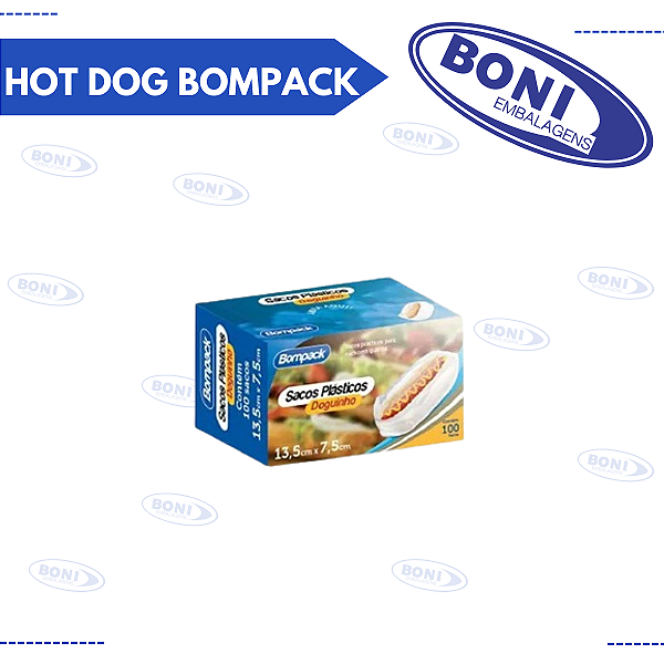 SACO DE HOT DOG BOMPACK 13,5X7,5 C/100
