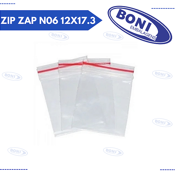 PLÁSTICO ZIP ZAP N06 12X17.3 C/ 100