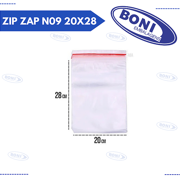 PLÁSTICO ZIP ZAP N09 20X28 C/ 100