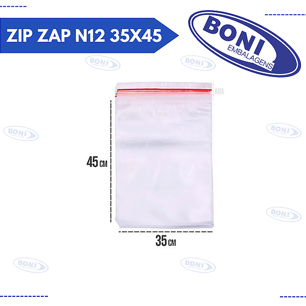 PLÁSTICO ZIP ZAP N12 35X45 C/ 100