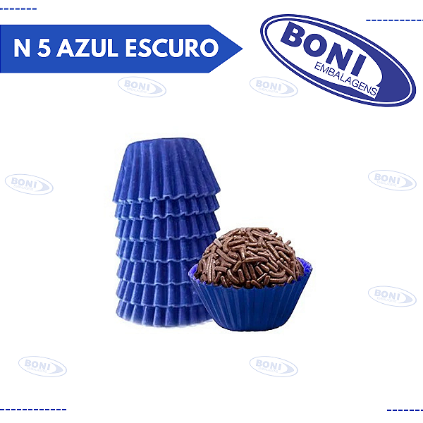 FORMA BRIGADEIRO N 5 AZUL ESCURO C/ 100