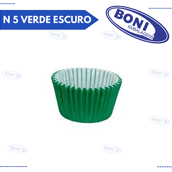 FORMA BRIGADEIRO N 5 VERDE ESCURO C/ 100