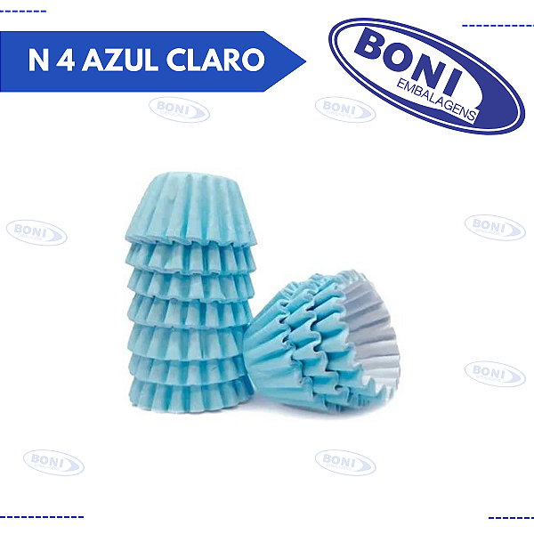 FORMA BRIGADEIRO N 4 AZUL CLARO C/100