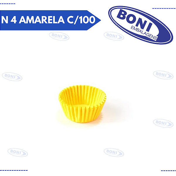 FORMA BRIGADEIRO N 4 AMARELA C/100