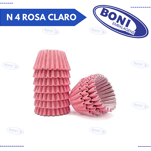 FORMA BRIGADEIRO N 4 ROSA CLARO C/100