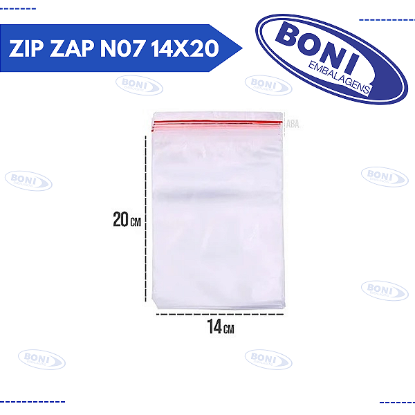 PLÁSTICO ZIP ZAP N07 14X20 C/ 100
