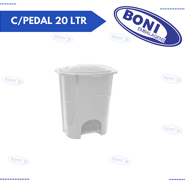 LIXEIRA C/ PEDAL 20 LT BRANCA PARAMOUNT