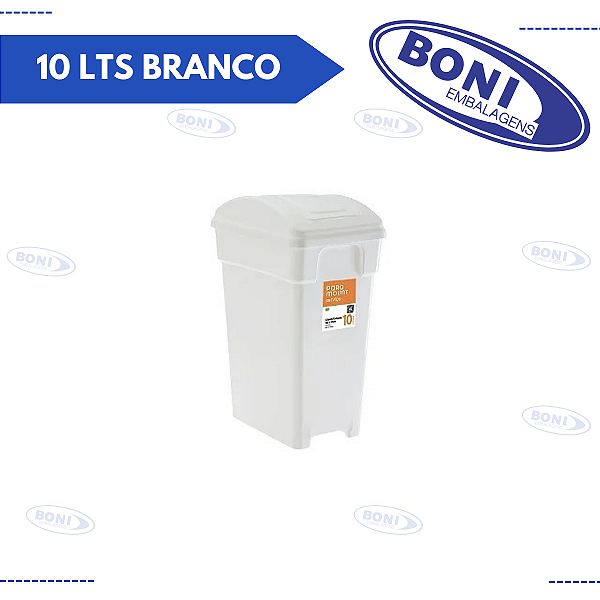 LIXEIRA SELECTA 10 LTS BRANCO PARAMOUNT