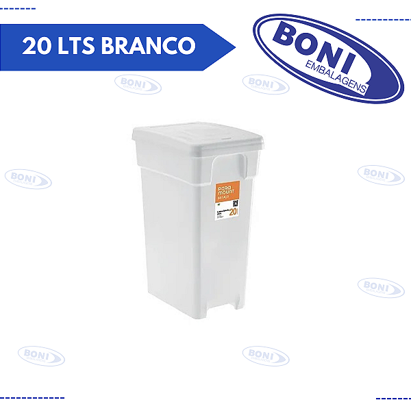 LIXEIRA SELECTA 20 LTS BRANCO PARAMOUNT