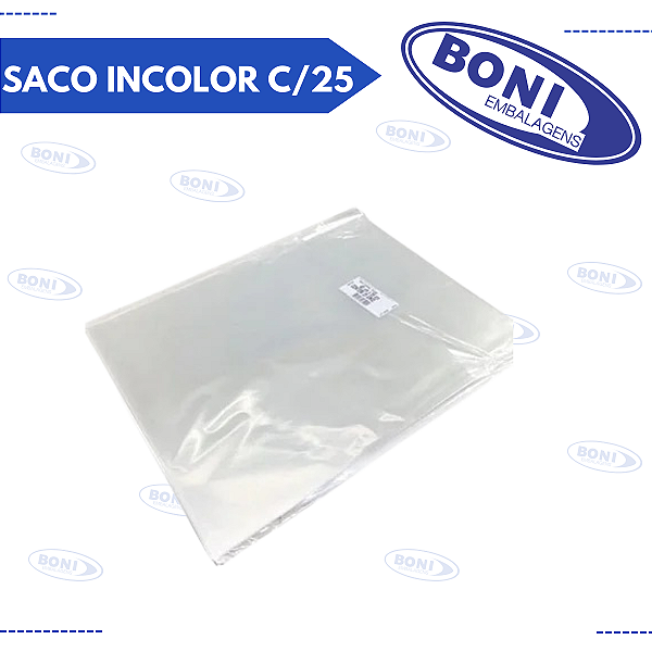 SACO CESTA INCOLOR 60X90 PCT C/ 25