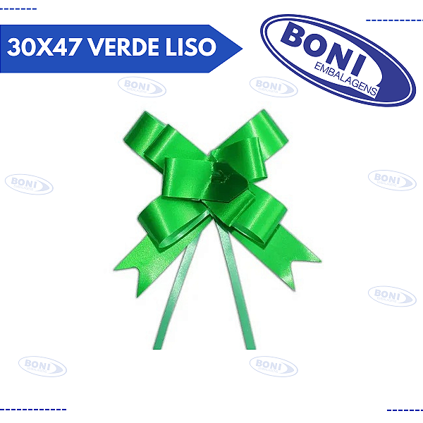 LAÇO MÁGICO 30X47 VERDE LISO C/10