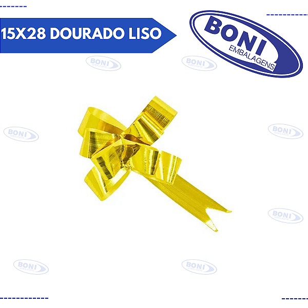 LAÇO MÁGICO 15X28 DOURADO LISO C/10