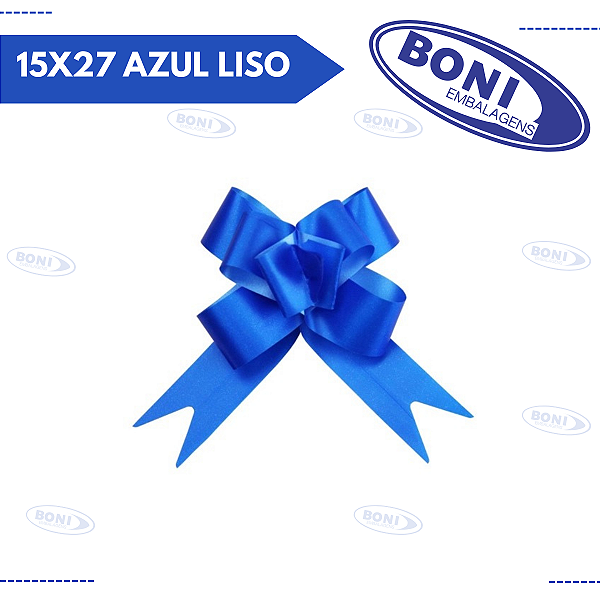 LAÇO MÁGICO 15X27 AZUL LISO C/10