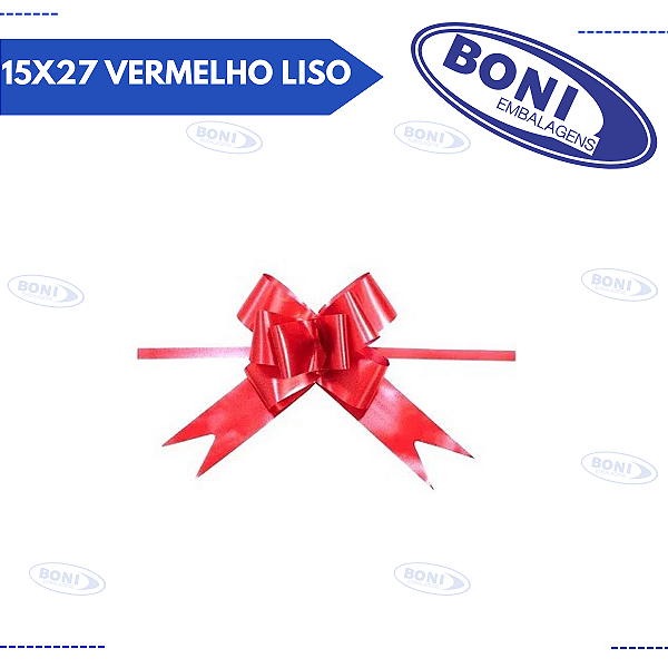 LAÇO MÁGICO 15X27 VERMELHO LISO C/10