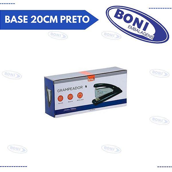 GRAMPEADOR DE METAL PARA 30FLS(266) BASE 20CM PRETO